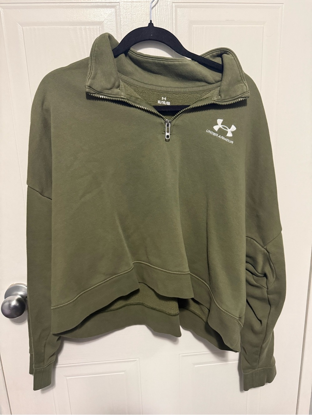 Under Armour Olive Green Half-Zip Pullover Sweatshirt